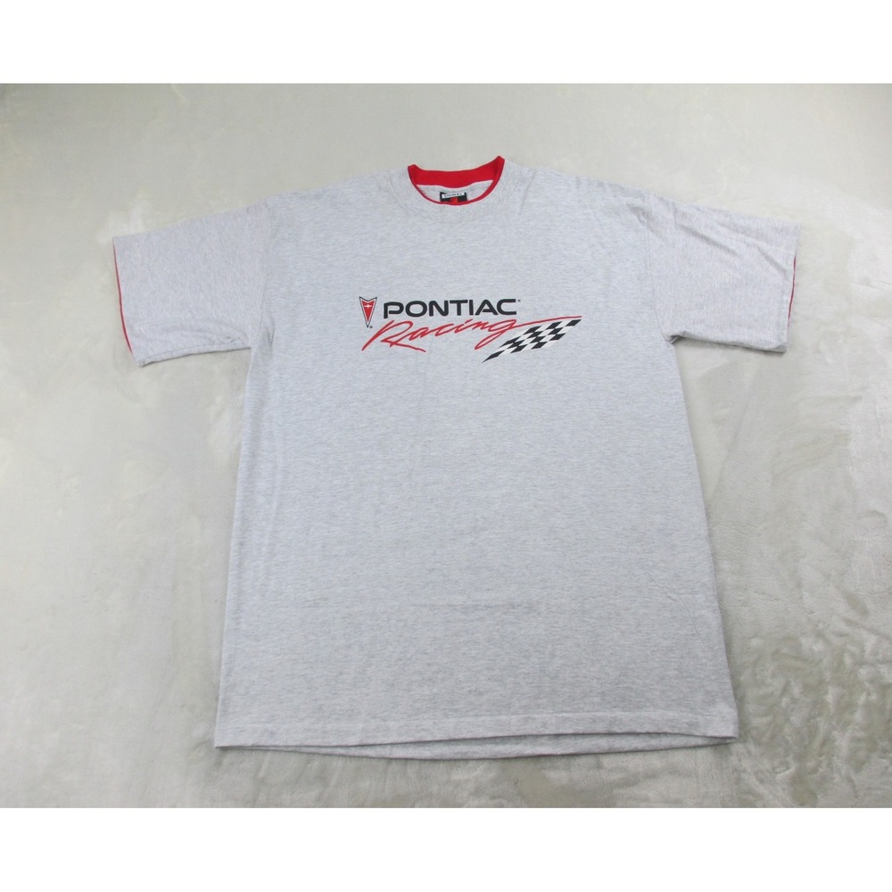 VINTAGE Signal Shirt Mens Extra Large Gray Red Pontiac Racing*